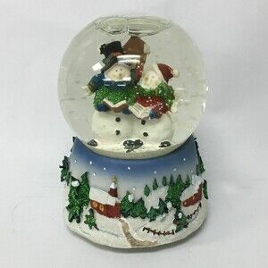 Musical Youngs Glitter Snowman Waterball Snow Christmas Caroling Snow Globe